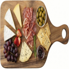 [리베바움] 레인트리 프리미엄 통원목 플레이팅 도마 핸들 특대 XL