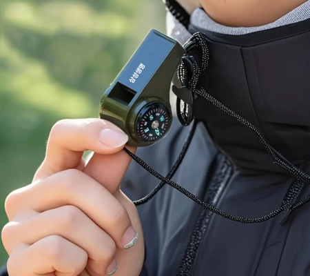 지엠 호신용( 호루라기+나침반+온도계)호각 경보기 #3