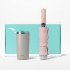 루티네 선물세트 2세대 거꾸로 3단 우산+아이언 베이직 텀블러