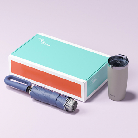 루티네 선물세트 비너그립 거꾸로 3단 우산+아이언 베이직 텀블러 #3