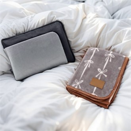 숨결나비 불랑킷 극세사 담요 오브제 쿠션 세트 #2