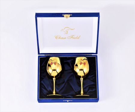 골드 큐빅 와인잔 #3