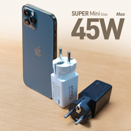 45W GaN PD USB PPS 초고속 2포트 멀티 충전기 CtoC타입 삼성 아이폰 갤럭시 탭 아이패드 GANPD45W-AC #3