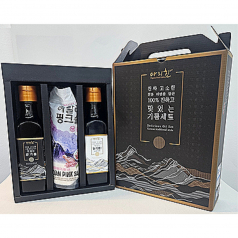 아리찬 맛있는 참기름 들기름 핑크솔트 세트