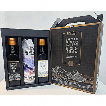 아리찬 맛있는 참기름 들기름 핑크솔트 세트 #3