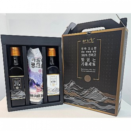 아리찬 맛있는 참기름 들기름 핑크솔트 세트 #2