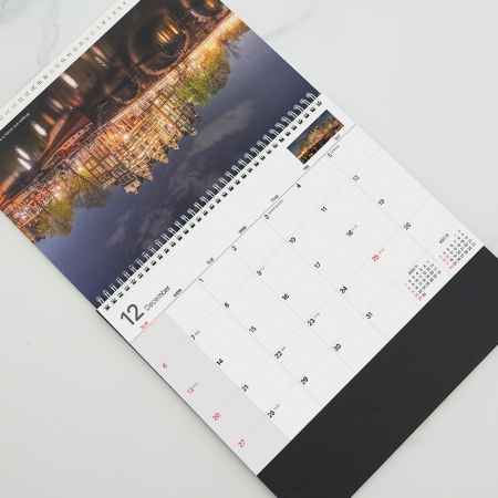 2026년 탁상달력 유럽 감성 달력 297x240 / 기본 양면 박 인쇄 #2