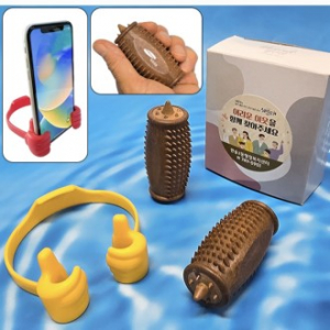 수지침 지압 마사지볼 스트레칭 마사지기 완력기(손 지압기+핸드폰 거치대)