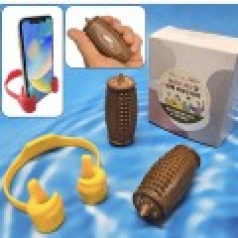 수지침 지압 마사지볼 스트레칭 마사지기 완력기(손 지압기+핸드폰 거치대)