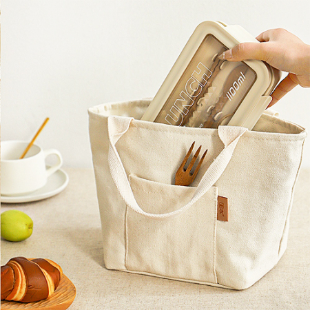 보온 도시락 가방 캔버스 런치백 H154 #3