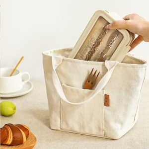 보온 도시락 가방 캔버스 런치백 H154