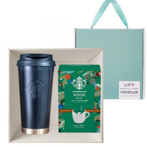 스타벅스 SS 블랙 매트 엘마 텀블러 473ml + 스타벅스 드립백 5p
