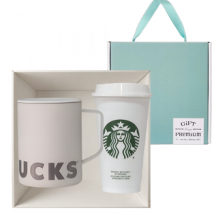 스타벅스 SS 시그니처 데비 텀블러 473ml + 스타벅스 리유저블 핫컵 473ml
