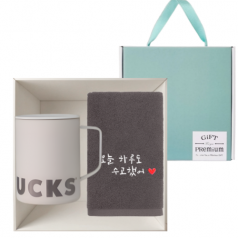 스타벅스 SS 시그니처 데비 텀블러 473ml + 오수 영신타올 호텔수건 선물세트