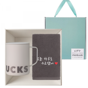 스타벅스 SS 시그니처 데비 텀블러 473ml + 오수 영신타올 호텔수건 선물세트