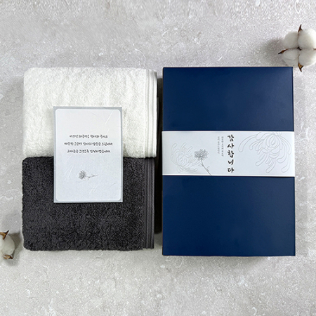 송월타올 에르모 170g코마40수 세면 2매세트(CM)쇼핑백(CM)(띠지+감사장) 조문 답례품 #4