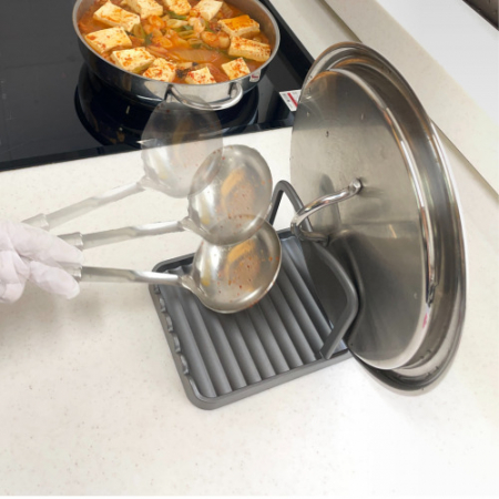 올지 조리도구 거치대 2단 냄비뚜껑 받침대 국자 집게 #6