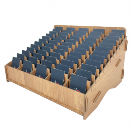 올지 우드 명함보관함 30칸 쿠폰 꽂이 카드 사원증 #6