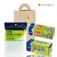 크린랩휴대용30매+손잡이형위생백+망사항균수세미