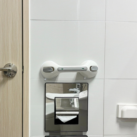 올지 무타공 욕실 안전손잡이 중형 안전바 강력하중 화장실 흡착식 #4