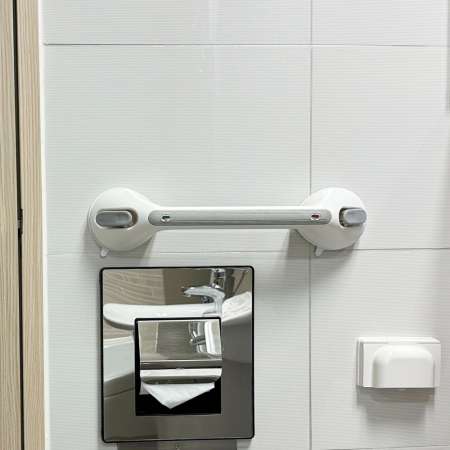 올지 무타공 욕실 안전손잡이 중형 안전바 강력하중 화장실 흡착식 #5