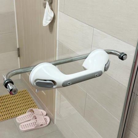 올지 무타공 욕실 안전손잡이 중형 안전바 강력하중 화장실 흡착식 #7