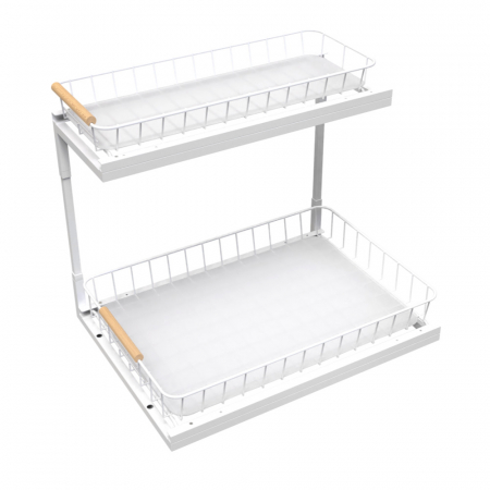 올지 와이드 슬라이딩 주방선반 레일 양념통 싱크대 하부장 정리 선반 철제 #4