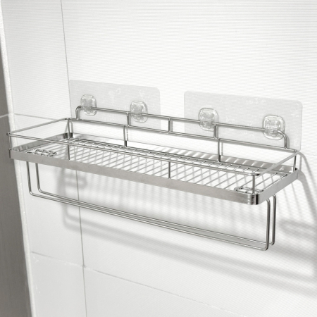 올지 무타공 와이드 수건선반 수건 걸이포함 스텐 SUS 304 욕실 거치 화장실 젠다이 #4