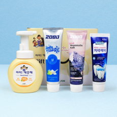아이깨끗해 250ml + 2080 퓨어치약 레몬라임+핑크솔트 + 시스테마 치석케어치약 + 아이깨끗해 정품케이스