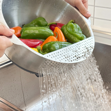 올지 스텐 304 쌀 세척볼 씻는 볼 채반 믹싱볼 주방 도구 보울 손잡이 #9