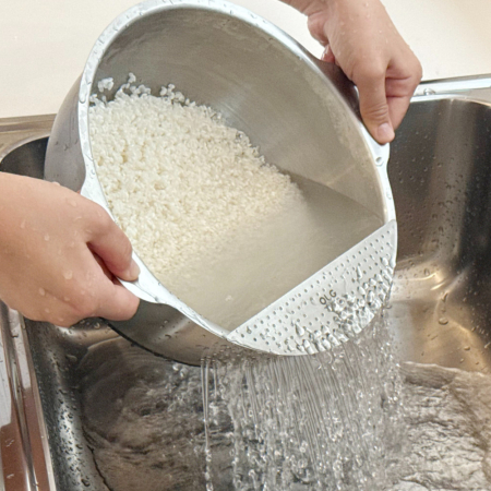 올지 스텐 304 쌀 세척볼 씻는 볼 채반 믹싱볼 주방 도구 보울 손잡이 #2