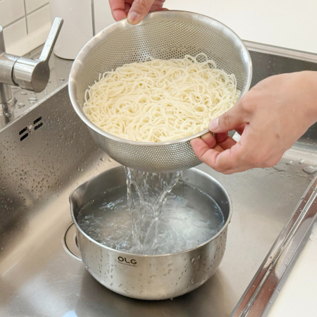 올지 스텐 304 채반 믹싱볼 2단세트 다용도 세척 볼 깊은 주방 보울 #8