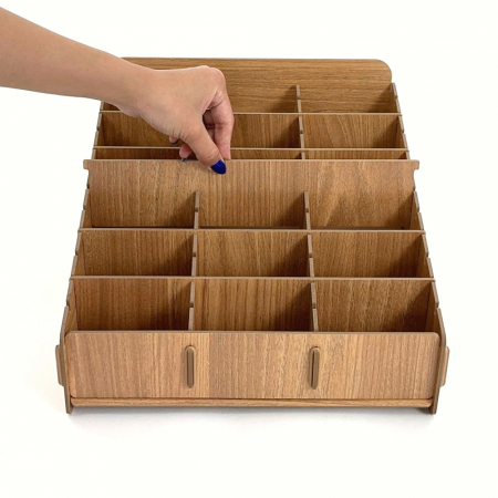 올지 우드 핸드폰보관함 휴대폰 보관함 36칸 수거함 정리 수납 학원 학교 회사 #6