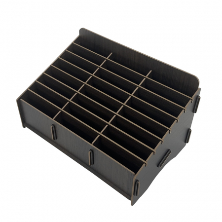 올지 우드 핸드폰보관함 휴대폰 보관함 24칸 수거함 정리 수납 학원 학교 회사 #8