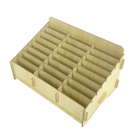 올지 우드 핸드폰보관함 휴대폰 보관함 24칸 수거함 정리 수납 학원 학교 회사 #9