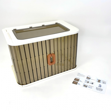 올지 슬라이딩 리빙박스 2개 세트 66리터 투명 플라스틱 옷 장난감 수납함 펜트리 정리함 대형 #4