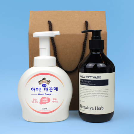 아이깨끗해 핸드워시 500ml + 나드 바디워시 500ml + 끈케이스