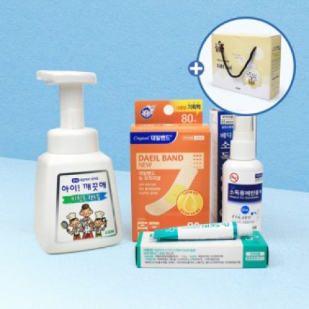 주방전용 키친솝 아이깨끗해 250ml + 대용량 대일밴드 80매 + 닥터스킨 상처연고 + 스프레이 소독제 #2