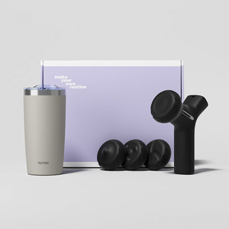 루티네 선물세트 아이언 베이직 텀블러+2500RPM 토네이도 마사지건 #2