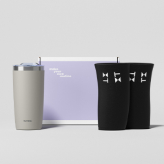 루티네 선물세트 아이언 베이직 텀블러+시온타 냉온 슬리브