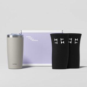 루티네 선물세트 아이언 베이직 텀블러+시온타 냉온 슬리브