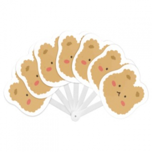 캐릭터 7쪽 접이식 부채