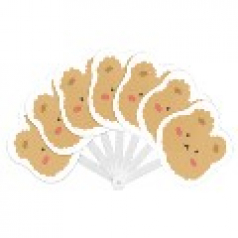 캐릭터 7쪽 접이식 부채