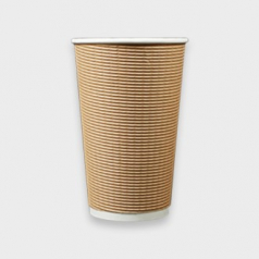 3중단열컵 베이직 크라프트 16온스 1박스 500개