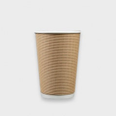 3중단열컵 베이직 크라프트 13온스 1박스 500개