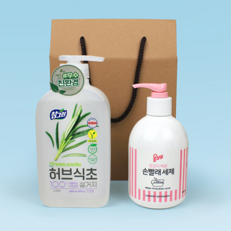 참그린 친환경 프리미엄 주방세제 허브식초 470g + 애경 손빨래 울샴푸 펌프형 380ml #2
