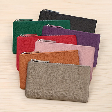 TH160 지퍼 헤드 레이어 정품 소가죽 파우치 #2
