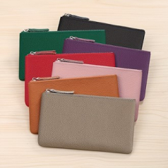 TH160 지퍼 헤드 레이어 정품 소가죽 파우치