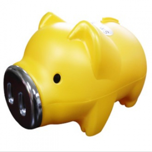 스마트 돼지 저금통 빨강 노랑