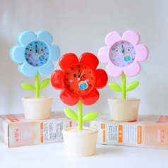 꽃 탁상 시계, 색상 3가지 2종